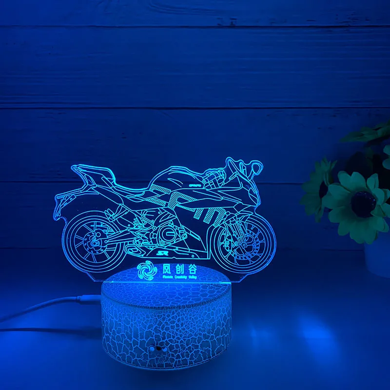 2022 3D Coloridos de Luz do Carro de Moto 3D Lâmpada de Presente de Aniversário de Bicicleta DIODO emissor de Luz Crianças de Decoração de Quarto Bonito Luz Presentes Crianças Imagem 0