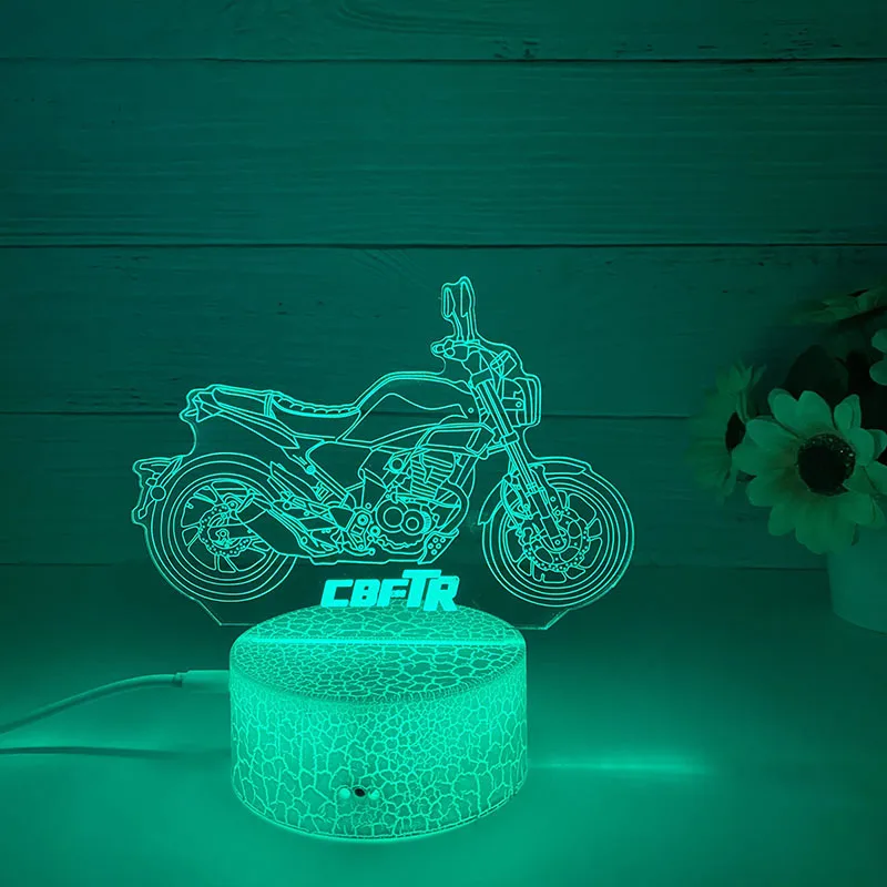 2022 3D Coloridos de Luz do Carro de Moto 3D Lâmpada de Presente de Aniversário de Bicicleta DIODO emissor de Luz Crianças de Decoração de Quarto Bonito Luz Presentes Crianças Imagem 1